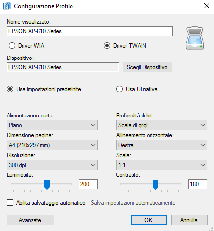 Scansione in PDF con NAPS2