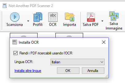 Scansione in PDF con NAPS2