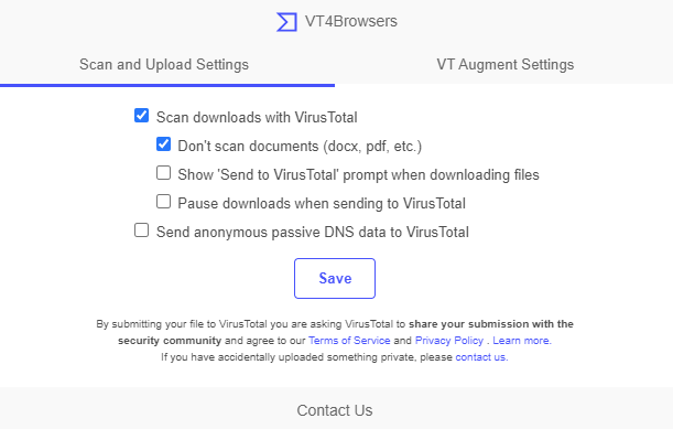 VirusTotal: scansione dei file scaricati con VT4Browsers