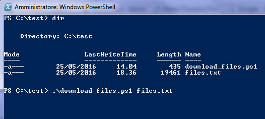 Автоматически скачивать файлы с Powershell