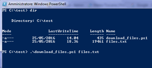 Scaricare file automaticamente con Powershell