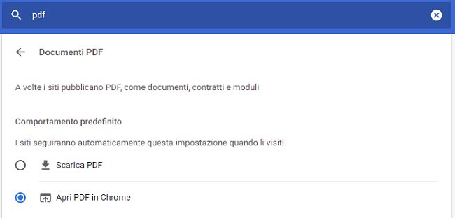 Come scaricare PDF o visualizzarli nel browser