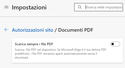 Come scaricare PDF o visualizzarli nel browser