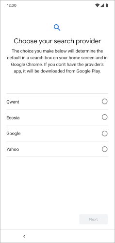 Google lancerà un'asta per decidere quali motori di ricerca saranno selezionabili su Android