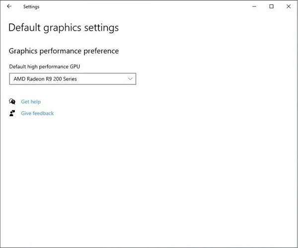 Windows 10 decide quale scheda grafica utilizzare per ogni applicazione