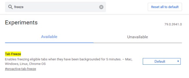 Chrome prova a ridurre l'impatto delle schede aperte in termini di occupazione di memoria RAM
