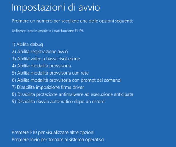 Windows 10, schermo nero all'avvio o dopo il login