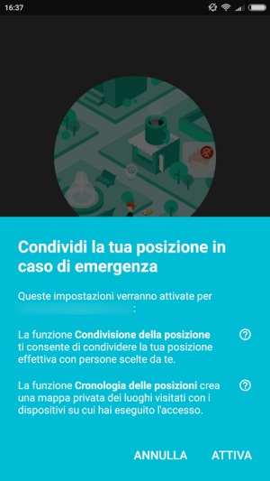 Scoprire la posizione di una persona con Contatti fidati