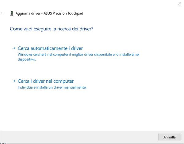 Lo scrolling con due dita non funziona in Windows 10