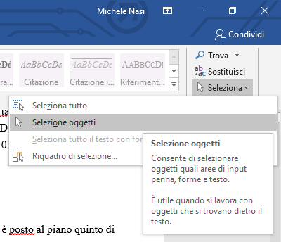 Come selezionare le immagini in Word