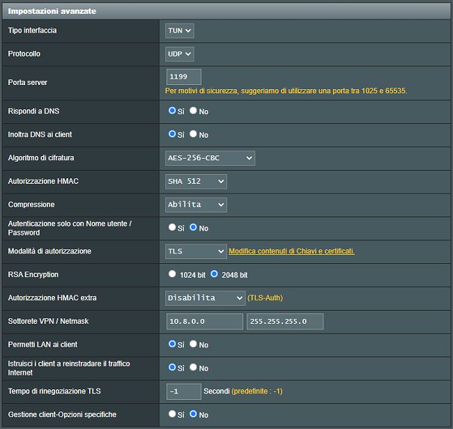 Come configurare un server VPN con un router ASUS