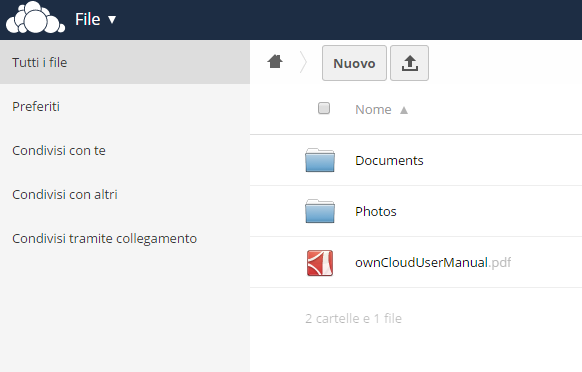 Server cloud personale con ownCloud