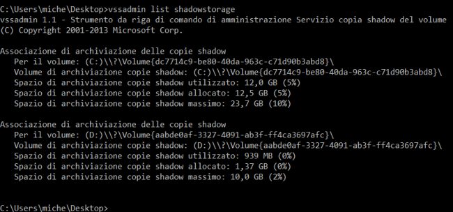 Recupero dati con le copie shadow di Windows