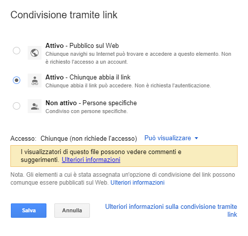 Si è verificato un problema con l'anteprima: condivisione di file compressi con Google Drive