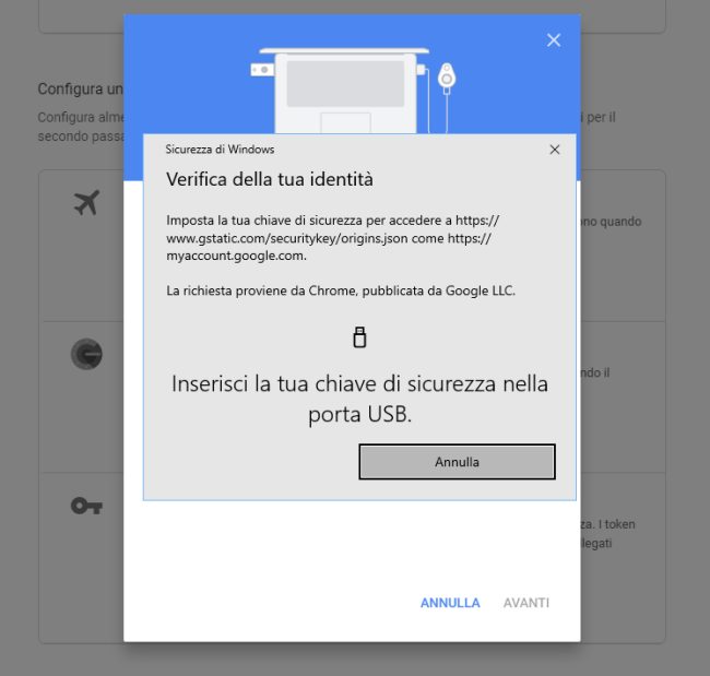 Sicurezza account, come migliorarla con le chiavette FIDO2
