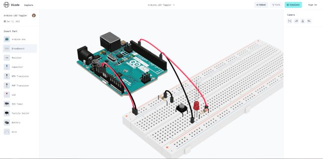 Simulatore circuiti elettronici: cosa fa Diode