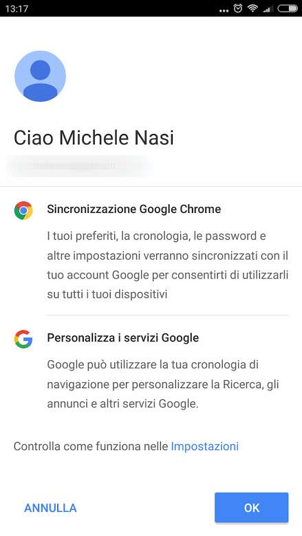Sincronizzare Chrome, cosa significa accedere ai dati da più dispositivi