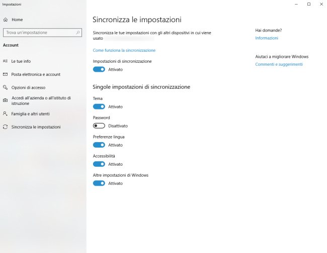 Sincronizzazione Windows 10: come funziona e quando disattivarla