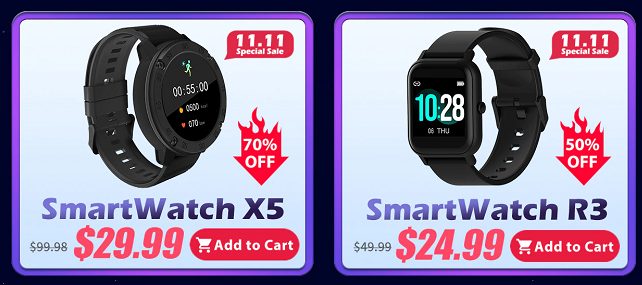 Smartphone, tablet, smartwatch e auricolari Blackview in offerta per il Singles Day