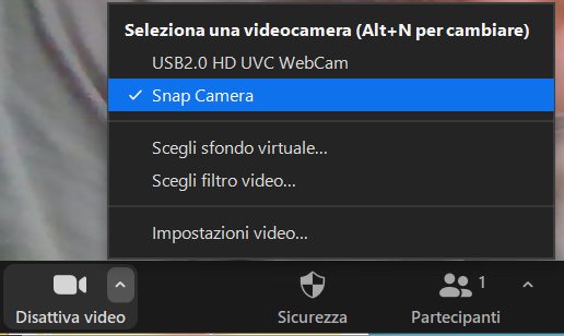 Snap Camera: come usare i filtri su Zoom, Meet e Teams