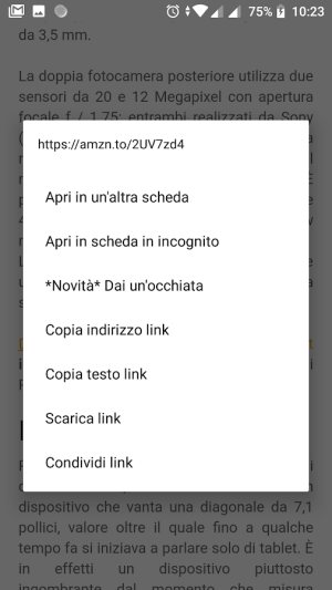 Chrome per Android permetterà di sbirciare i link grazie a Sneak Peek