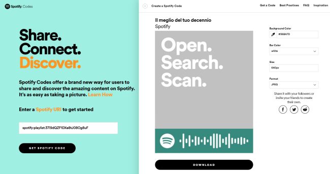 Spotify code: cos'è e come funziona