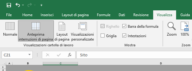 Excel: come stampare un'area del foglio elettronico