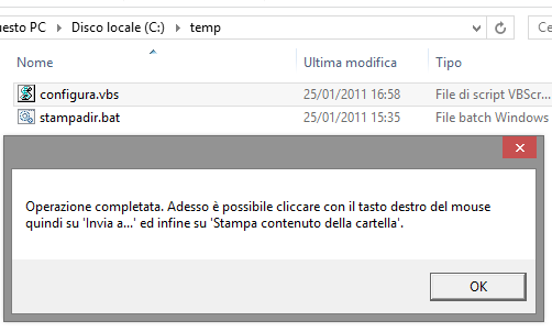 Stampare elenco dei file in una cartella con Windows 8.1, Windows 7 e Windows XP