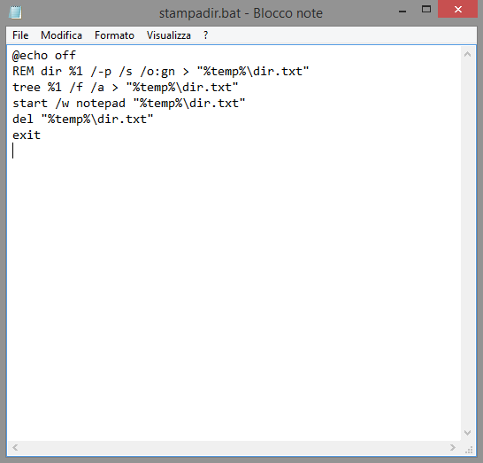 Stampare elenco dei file in una cartella con Windows 8.1, Windows 7 e Windows XP