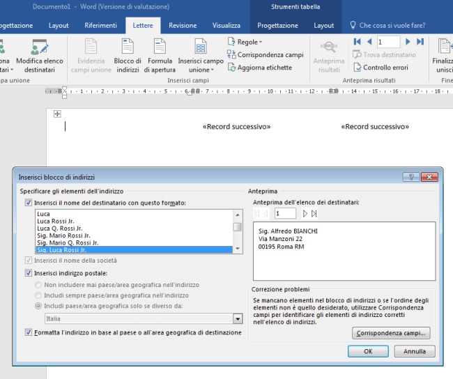 Come stampare etichette da Excel