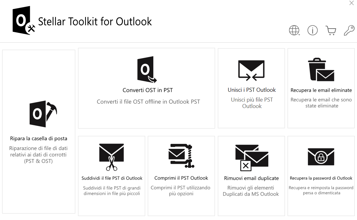 Stellar Toolkit for Outlook recupera email, allegati, comprime la posta, unisce, divide i file PST e altro ancora