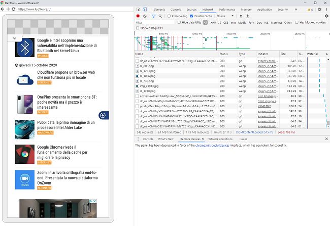 Strumenti per sviluppatori Chrome su Android: come smascherare chi carica contenuti malevoli