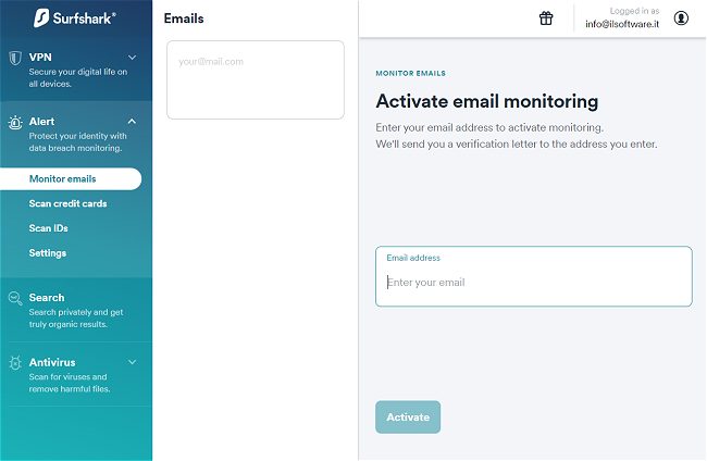 VPN sicura e veloce, antivirus e protezione dei dati: Surfshark One