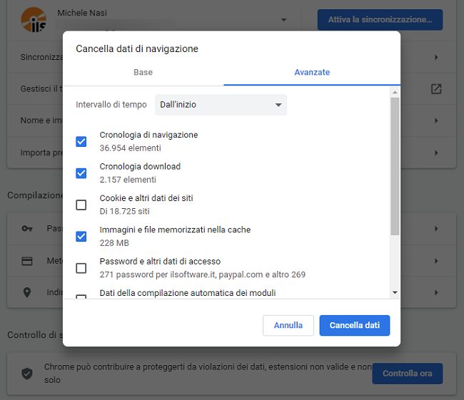 Svuotare cache Chrome: le scorciatoie