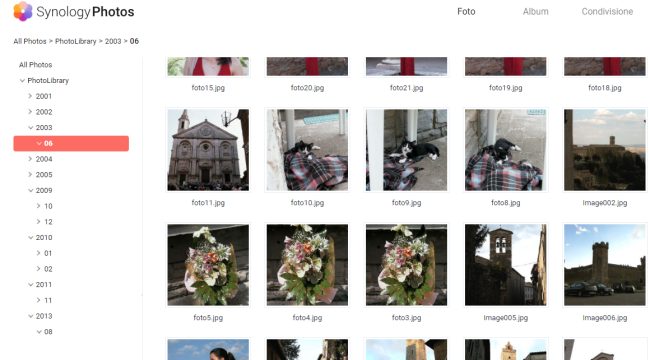 Album foto senza usare il cloud con Synology Photos