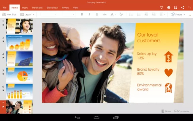 Le app Microsoft sbarcano sui tablet Android LG e Sony