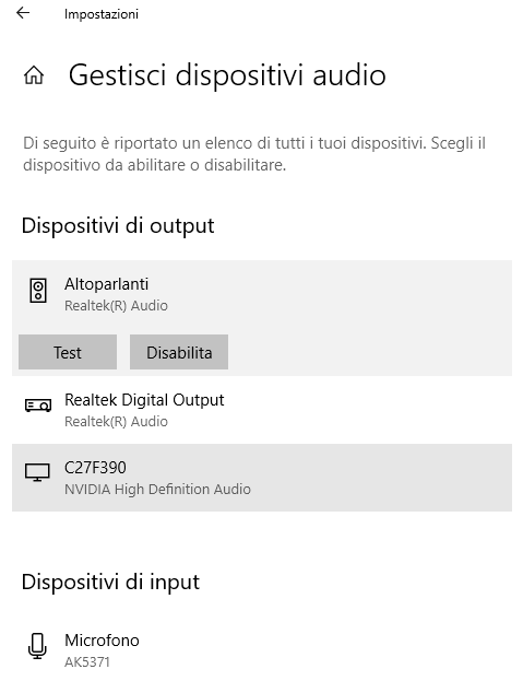 Come riattivare audio sul PC Windows