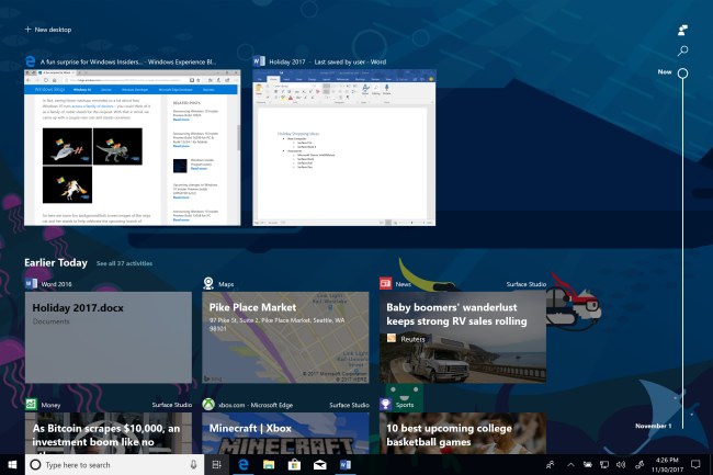 windows 10 versione 1803