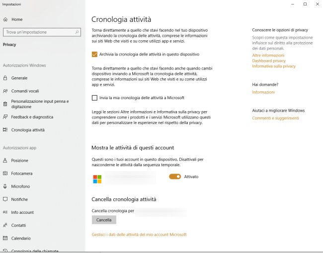 Windows 10, timeline o sequenza temporale: cos'è e come funziona
