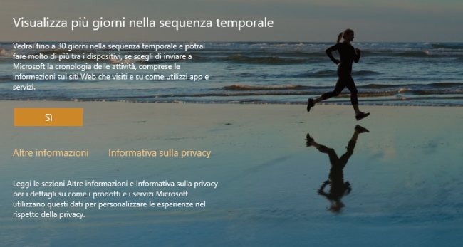 Windows 10, timeline o sequenza temporale: cos'è e come funziona