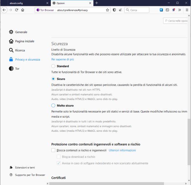 Bug in Tor Browser porta all'esecuzione di codice JavaScript
