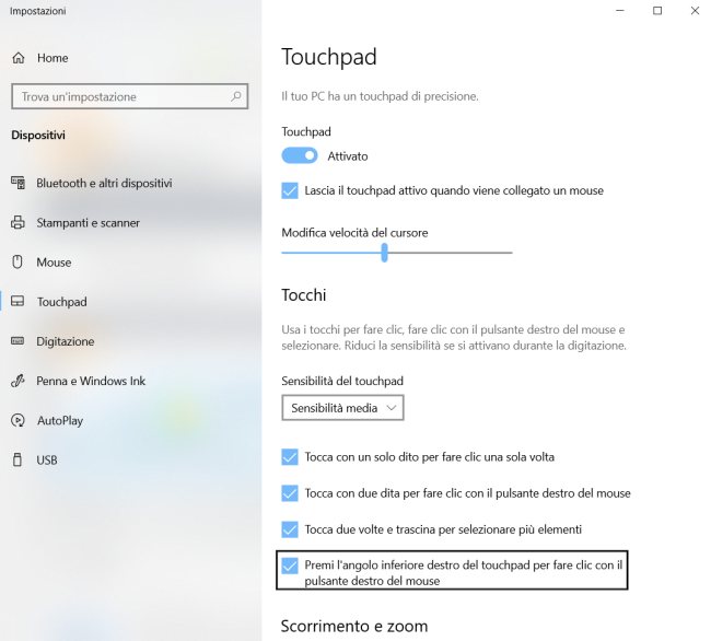 Touchpad e Windows 10: come attivare le gesture avanzate