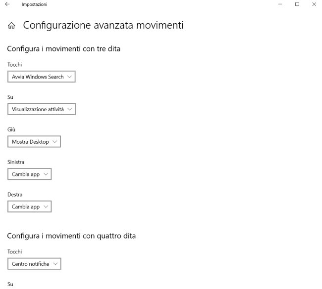 Touchpad e Windows 10: come attivare le gesture avanzate