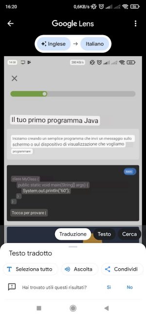 Tradurre testi in italiano nelle app Android