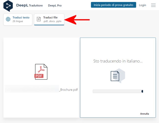 Tradurre PDF senza installare nulla sul PC