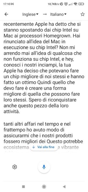 Traduttore vocale in tempo reale: usare quello Google