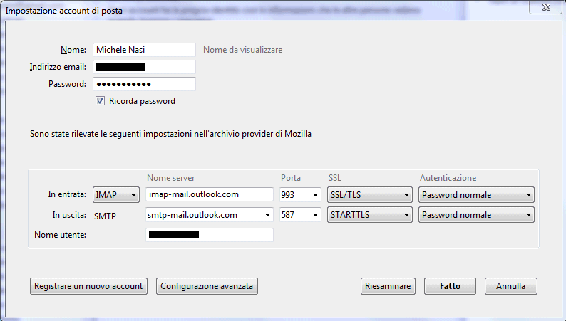 Trasferire e-mail da un account all'altro via IMAP