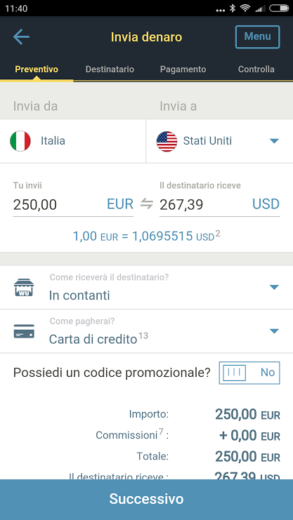 Come trasferire denaro in Italia e all'estero con una sola app