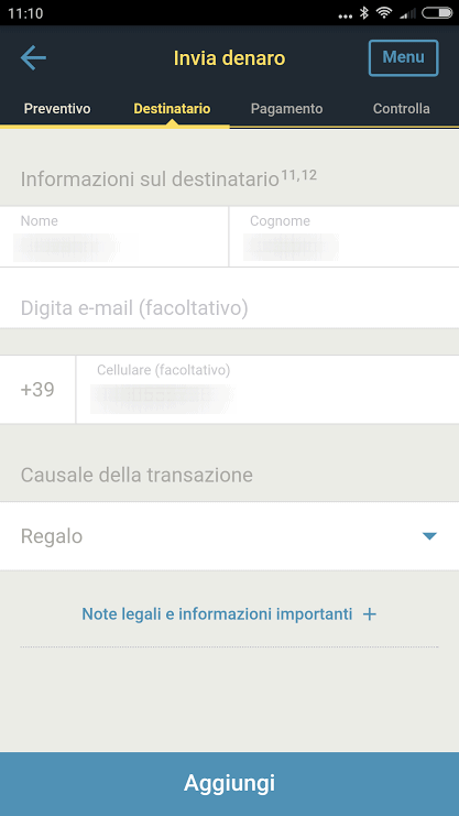 Come trasferire denaro in Italia e all'estero con una sola app