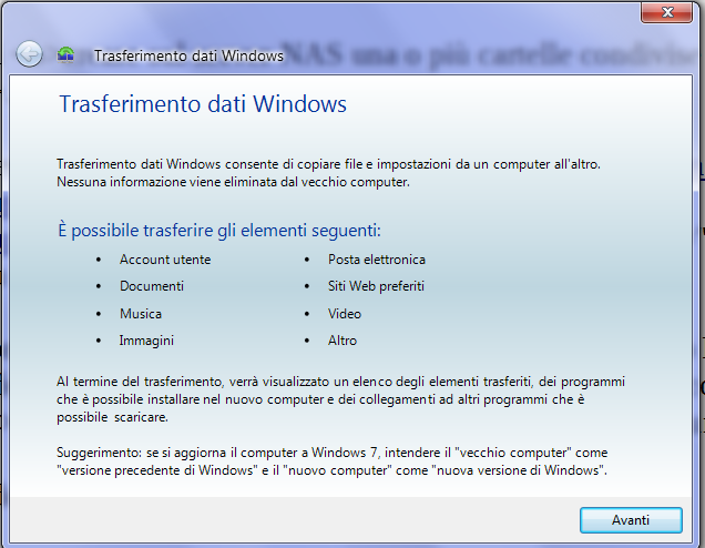 Come trasferire file da PC a PC